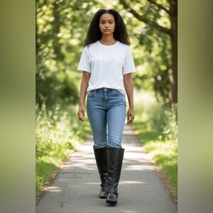 Clarks Black Zip up heeled leather boots